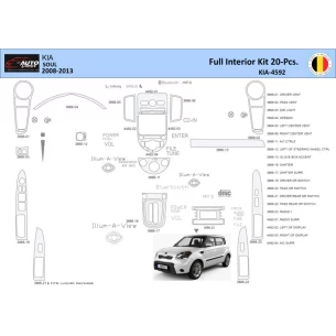 KIA Soul 2011 Interior WHZ Dashboard trim kit 20 Parts 2