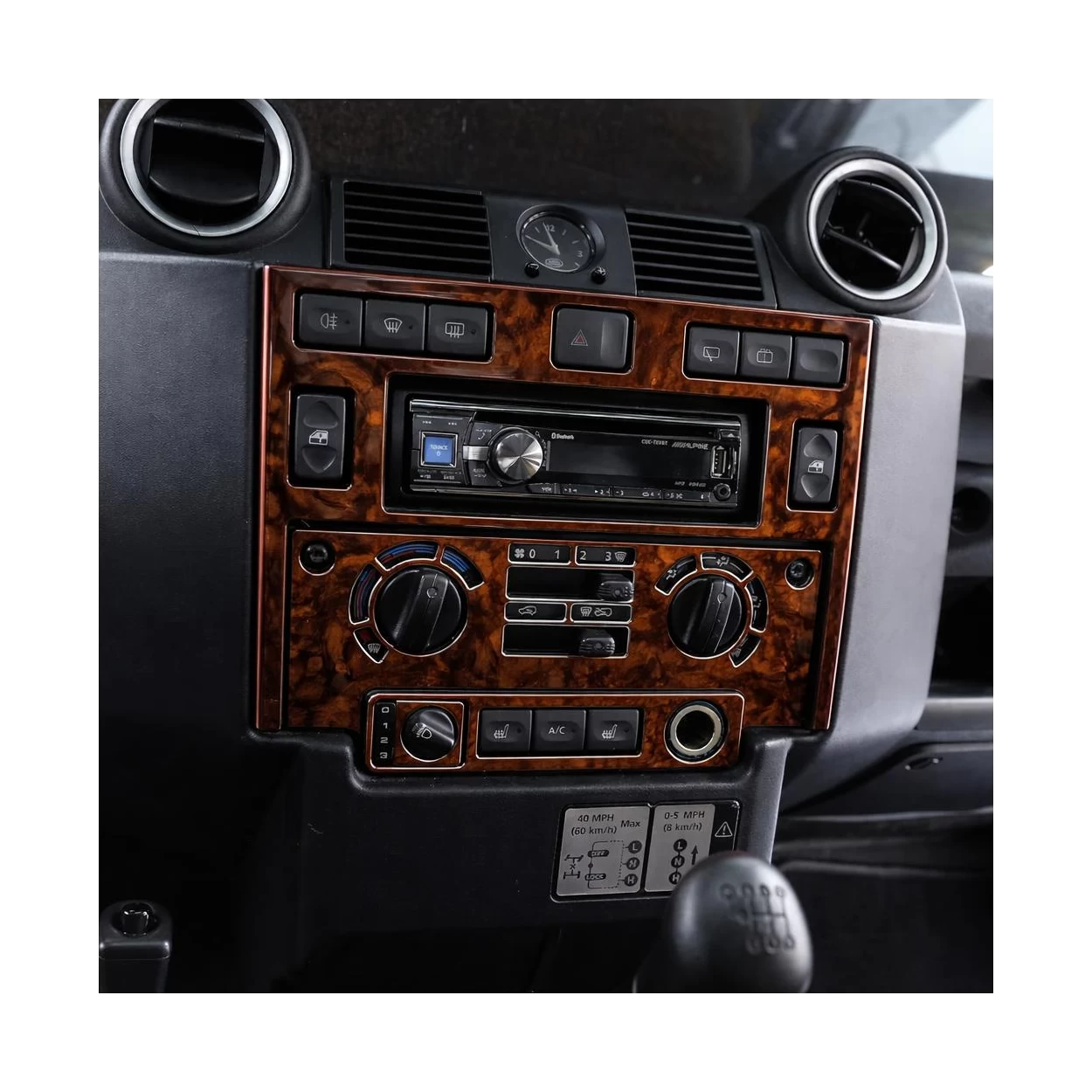 Land Rover Defender 2008 Interior WHZ Dashboard trim kit 15 Parts