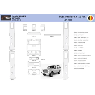 Land Rover Defender 2008 Interior WHZ Dashboard trim kit 15 Parts 2