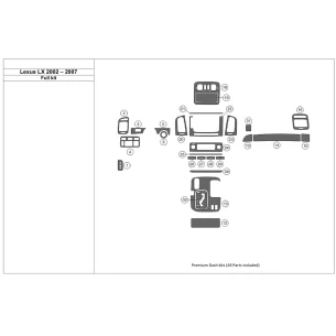 Lexus LX470  Interior WHZ Dashboard trim kit  Parts 2