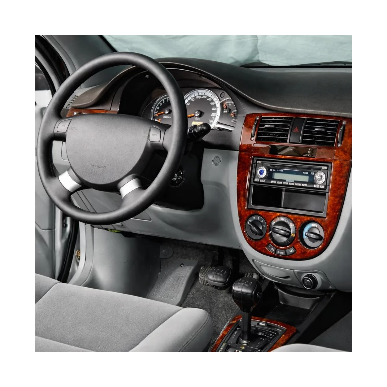 Chevrolet Lacetti Sedan 03.2004 3D Interior Dashboard Trim Kit Dash Trim Dekor 15-Parts