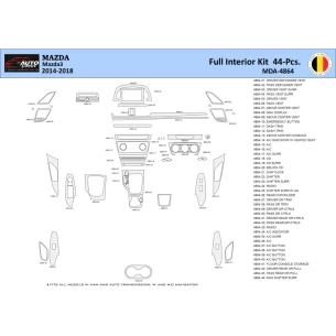 Mazda 3 2014-2018 Interior WHZ Dashboard trim kit 44 Parts 2