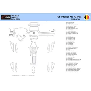 Mazda 6-2014-2021 Interior WHZ Dashboard trim kit 41 Parts 2