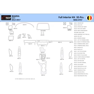 Mazda CX5 2012-2017 Interior WHZ Dashboard trim kit 32 Parts