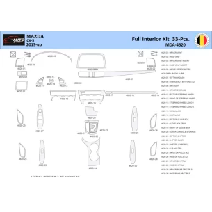 Mazda CX5 2013 Interior WHZ Dashboard trim kit 33 Parts 2
