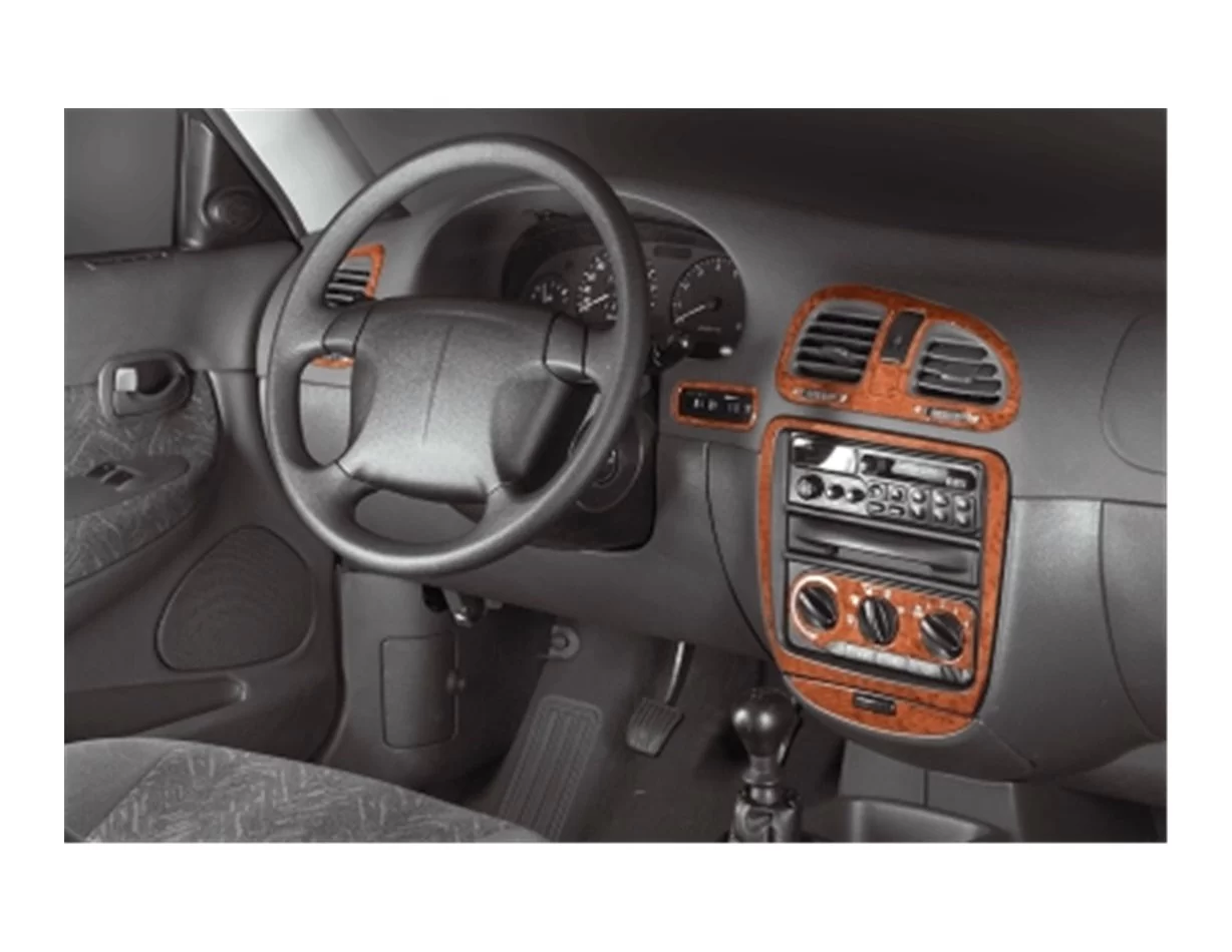 Daewoo Nubira I 05.97-01.99 3D Interior Dashboard Trim Kit Dash Trim Dekor 19-Parts - 1 - Interior Dash Trim Kit