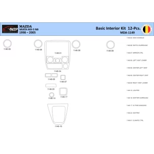 Mazda MX5 2000 Interior WHZ Dashboard trim kit 12 Parts