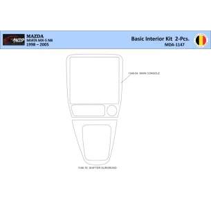 Mazda MX5 2000 Interior WHZ Dashboard trim kit 2 Parts