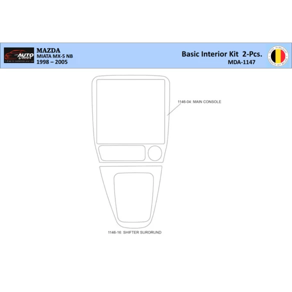 Mazda MX5 2000 Interior WHZ Dashboard trim kit 2 Parts