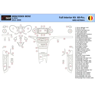 Mercedes SL R231 2012 Interior WHZ Dashboard trim kit 60 Parts 2