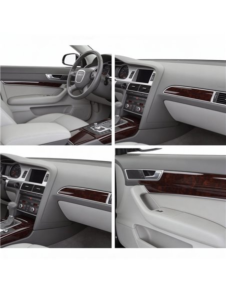 Audi 100 A6 1990-1997 3D Interior Dashboard Trim Kit Dash Trim Dekor 22-Parts