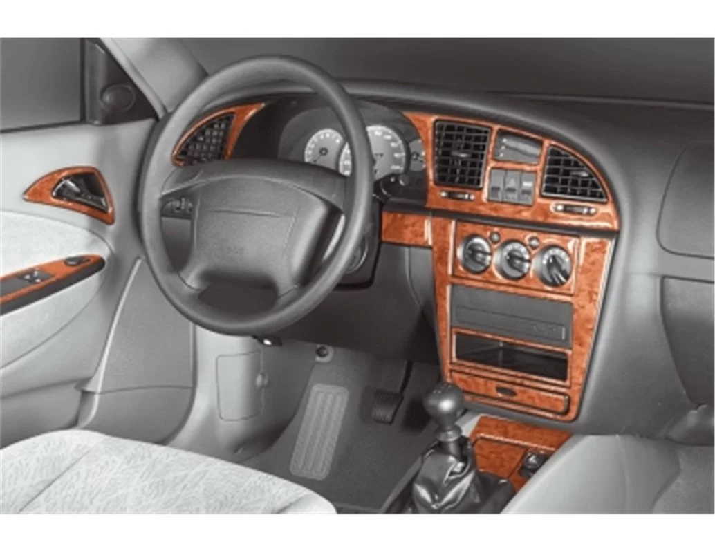 Daewoo Nubira II 07.99-02.04 3D Interior Dashboard Trim Kit Dash Trim Dekor 23-Parts - 1 - Interior Dash Trim Kit