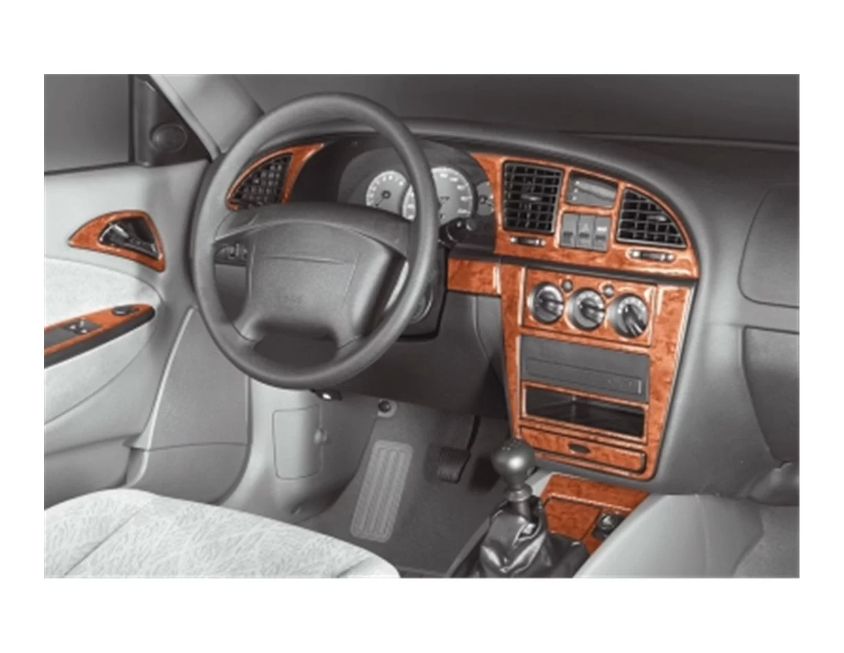 Daewoo Nubira II 07.99-02.04 3D Interior Dashboard Trim Kit Dash Trim Dekor 23-Parts - 1 - Interior Dash Trim Kit