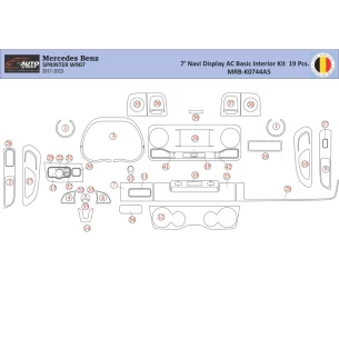 Mercedes Sprinter W907 Interior WHZ Dashboard trim kit 39 Parts 2