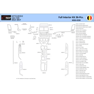 Mitsubishi ASX 2011 Interior WHZ Dashboard trim kit 36 Parts 2