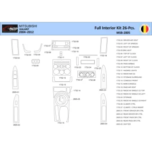 Mitsubishi Galant 2004-2012 Interior WHZ Dashboard trim kit 26 Parts 2