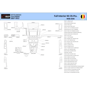 Mitsubishi Outlander 2006-2012 Interior WHZ Dashboard trim kit 35 Parts 2