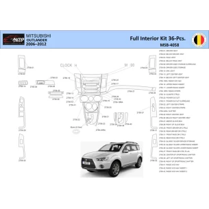 Mitsubishi Outlander 2006-2012 Interior WHZ Dashboard trim kit 36 Parts 2