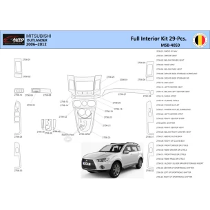 Mitsubishi Outlander 2006-2012 Interior WHZ Dashboard trim kit 29 Parts 2