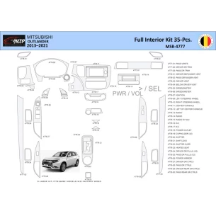 Mitsubishi Outlander 2013-2021 Interior WHZ Dashboard trim kit 35 Parts 2