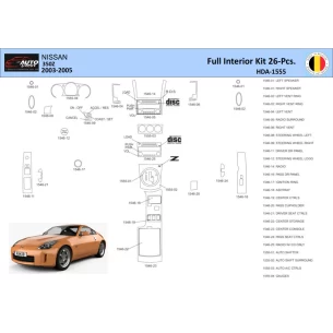 Nissan 350Z 2003-2005 Interior WHZ Dashboard trim kit  Parts 2