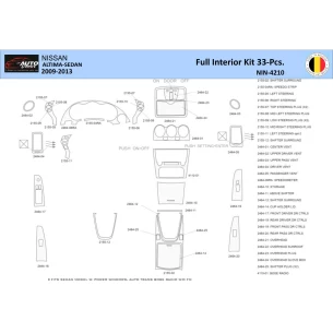 Nissan Altima 2009-2013 Interior WHZ Dashboard trim kit 33 Parts 2