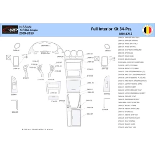 Nissan Altima 2009-2013 Interior WHZ Dashboard trim kit 34 Parts 2