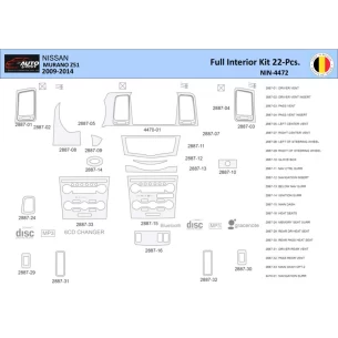 Nissan Murano 2011 Interior WHZ Dashboard trim kit 22 Parts 2