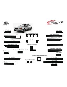 Audi 100 A6 1990-1997 3D Interior Dashboard Trim Kit Dash Trim Dekor 22-Parts 2