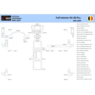 Nissan Pathfinder 2005 Interior WHZ Dashboard trim kit 30 Parts 2