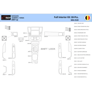 Nissan Versa-Almera 2007 Interior WHZ Dashboard trim kit 18 Parts 2