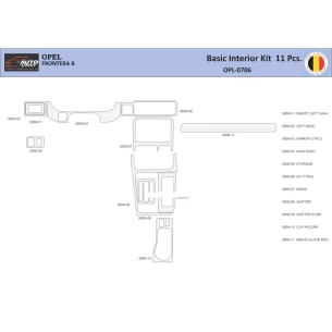 Opel Frontera B1998-2004 Interior WHZ Dashboard trim kit 11 Parts