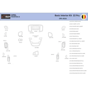 Opel Insignia 2008-2013 Interior WHZ Dashboard trim kit 22 Parts 2