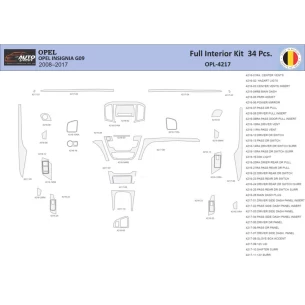 Opel Insignia 2008-2013 Interior WHZ Dashboard trim kit 34 Parts 2