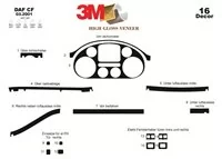 Daf CF 03.01-12.11 3D Interior Dashboard Trim Kit Dash Trim Dekor 16-Parts - 2 - Interior Dash Trim Kit Daf CF 03.01-12.11 3D Interior Dashboard Trim Kit Dash Trim Dekor 16-Parts - 2 - Interior Dash Trim Kit