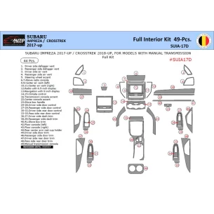 Subaru Impreza Crosstreck 2018-2022 Interior WHZ Dashboard trim kit  Parts 2