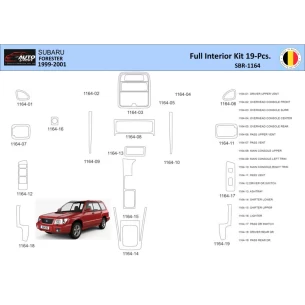 Subaru Forester 2000 Interior WHZ Dashboard trim kit 19 Parts