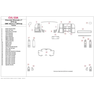 Chevrolet Silverado 2010-UP Full Set Interior BD Dash Trim Kit 2