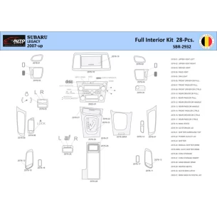 Subaru Legacy 2007 Interior WHZ Dashboard trim kit 28 Parts 2