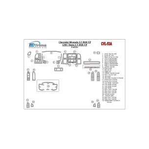 Chevrolet Silverado 2010-UP Full Set Interior BD Dash Trim Kit