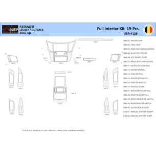 Subaru Legacy-Outback 2010 Interior WHZ Dashboard trim kit 19 Parts 2