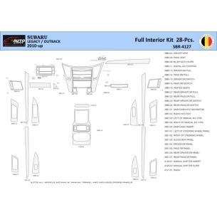 Subaru Legacy-Outback 2010 Interior WHZ Dashboard trim kit 28 Parts 2