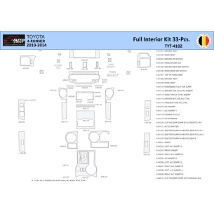 Toyota 4Runner 2010-2014 Interior WHZ Dashboard trim kit 33 Parts