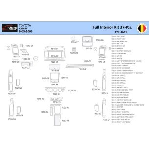 Toyota Camry 2005-2006 Interior WHZ Dashboard trim kit 37 Parts 2