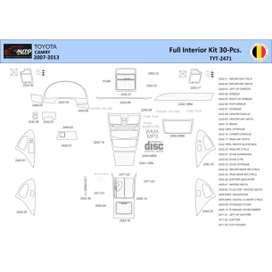 Toyota Camry 2006-2013 Interior WHZ Dashboard trim kit 30 Parts 2