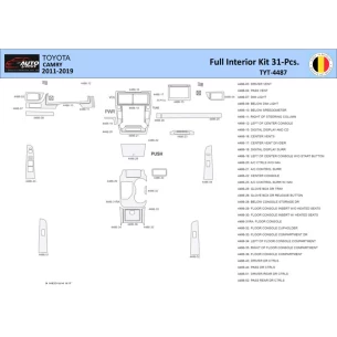 Toyota Camry 2011-2019 Interior WHZ Dashboard trim kit 31 Parts