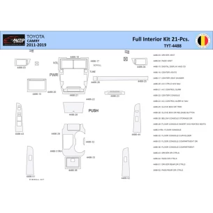 Toyota Camry 2011-2019 Interior WHZ Dashboard trim kit 21 Parts