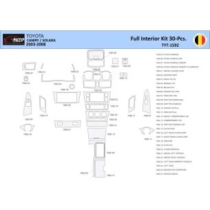 Toyota Camry-Solara 2003-2008 Interior WHZ Dashboard trim kit 30 Parts 2