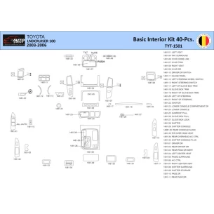 Toyota LandCruiser 2002-2006 Interior WHZ Dashboard trim kit 40 Parts 2