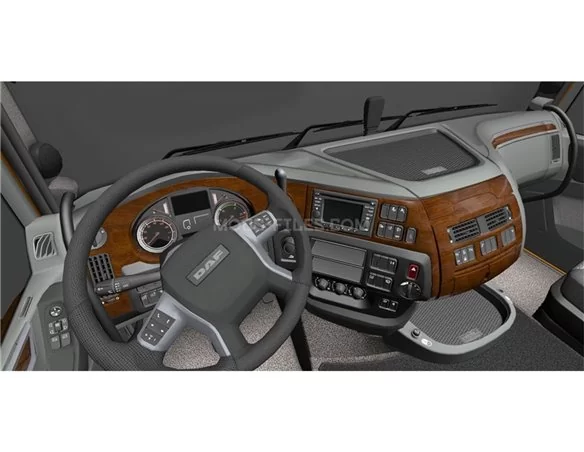 Daf XF 105 01.2006 3D Interior Dashboard Trim Kit Dash Trim Dekor 13-Parts - 1 - Interior Dash Trim Kit